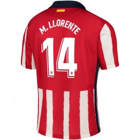 Jalkapallo Pelipaidat Atlético Madrid M. Llorente 14 Kotipaita 2020-2021 Lyhythihainen